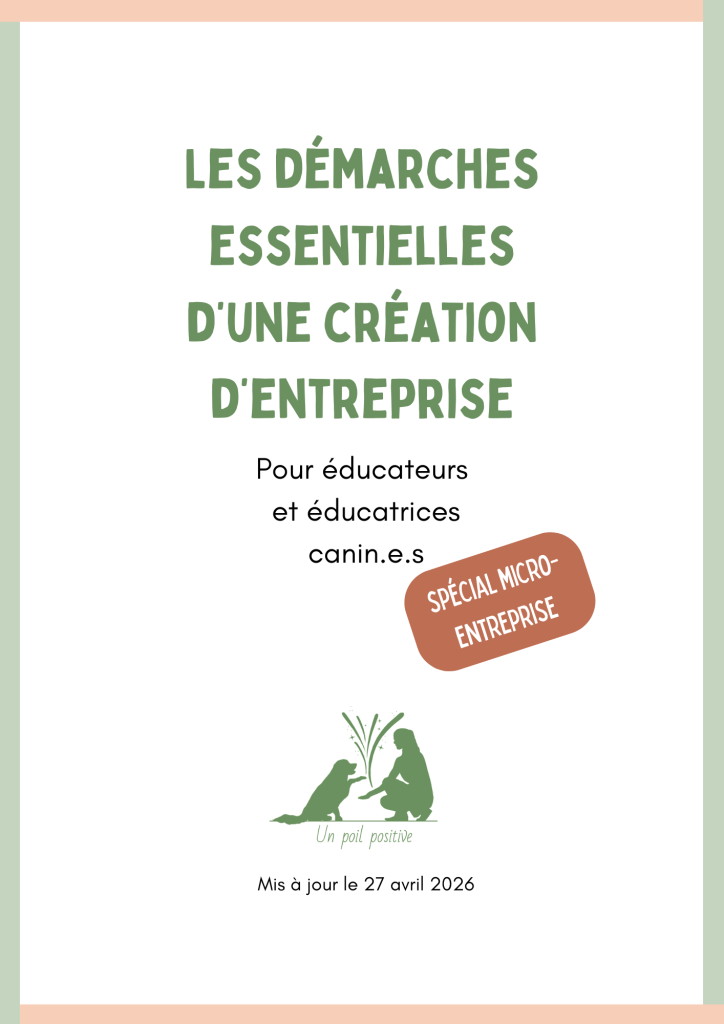 Couverture e-book démarches administratives éducateur canin micro-entreprise