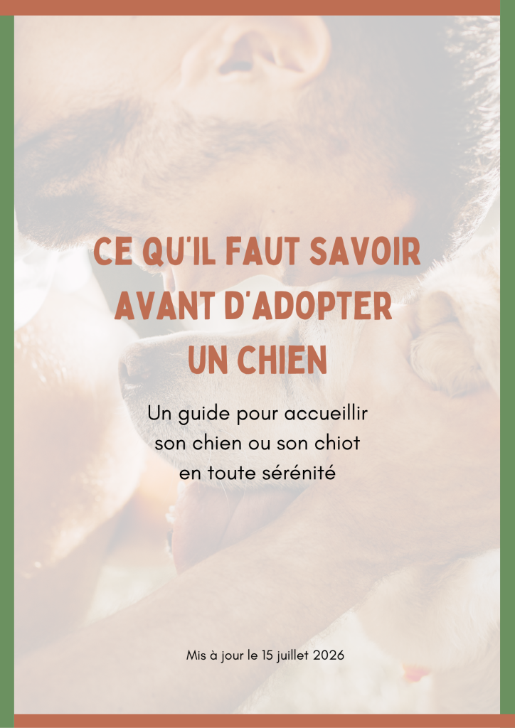 Couverture e-book ce qu'il faut savoir avant d'adopter un chien ou un chiot